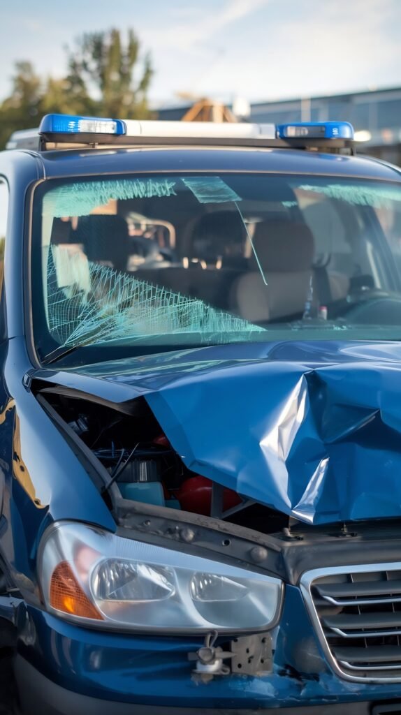 windshield-car-after-traffic-accident-transport-safety-574x1024 Proteção para Vidros, Faróis e Retrovisores | PrimeONN - proteção veicular